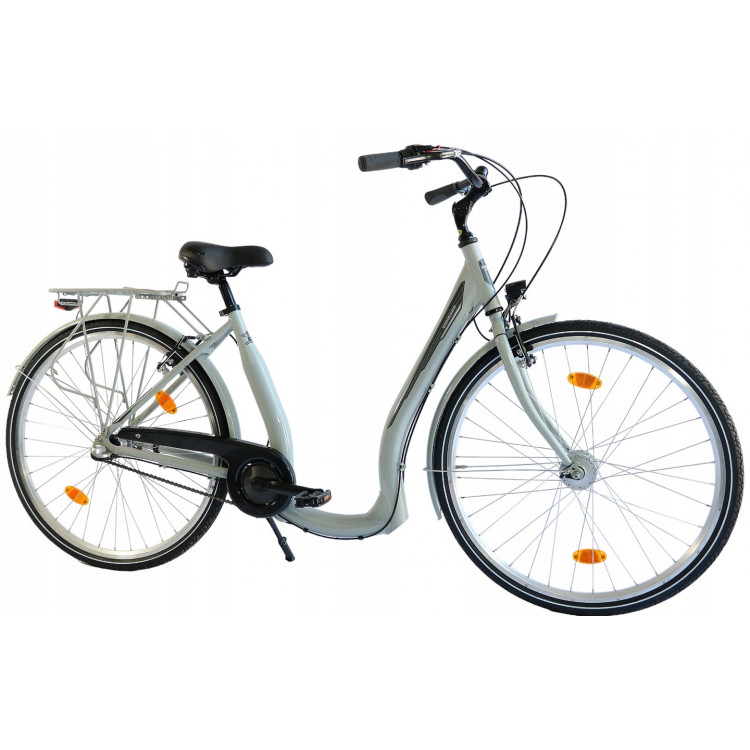 Mestský bicykel 28" SPRICK Zündapp s nízkym nástupom hliníkový rám: 18" Strieborná